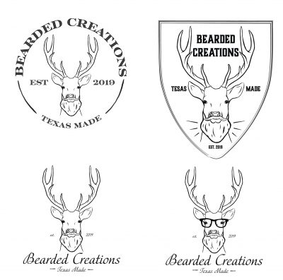 Bearded Deer Draft Logo Options