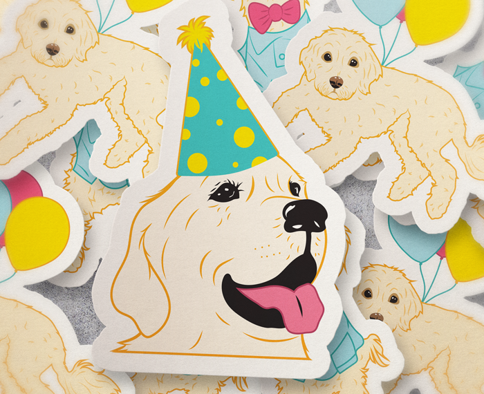 Dog Party Stickers