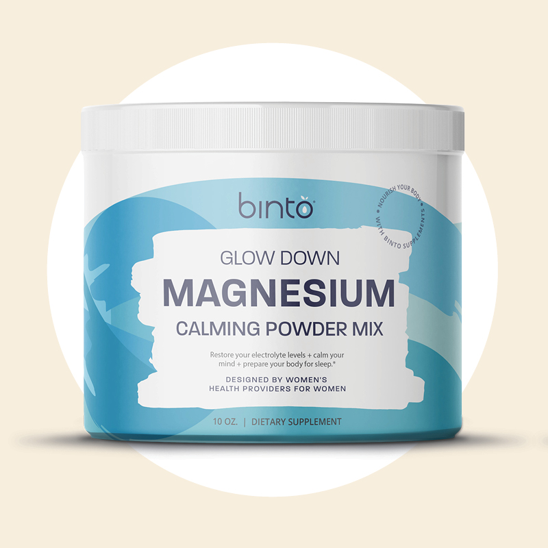 Binto Glow Down Magnesium Amazon Listing Image